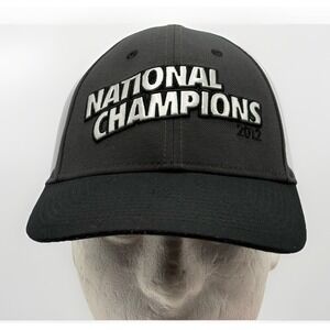 Nike ALABAMA TIDE 2012 BCS National Championship Locker Room Cap Gray Black Hat